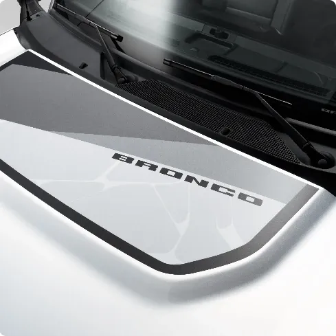 Geometric Bronco Hood Graphic