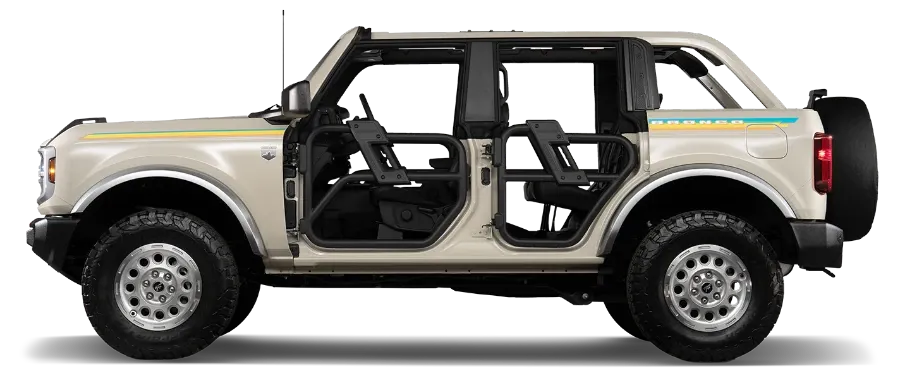 A profile image of a Bronco with the Coastal Bronco package.