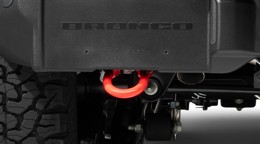 Front and Rear Red Tow Hooks