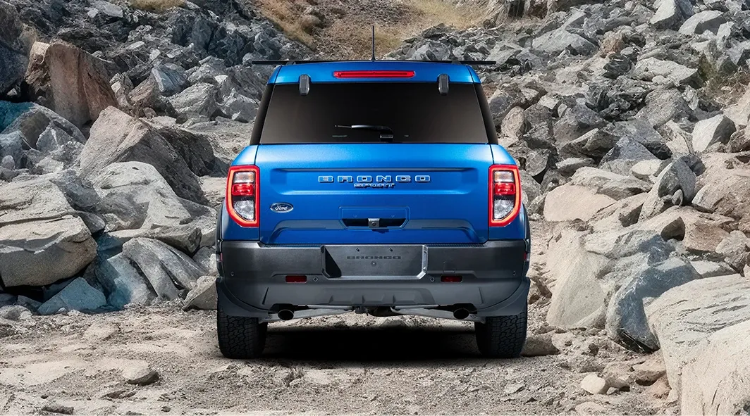 Liftgate of a Bronco Sport with the Blue Free Wheeling package